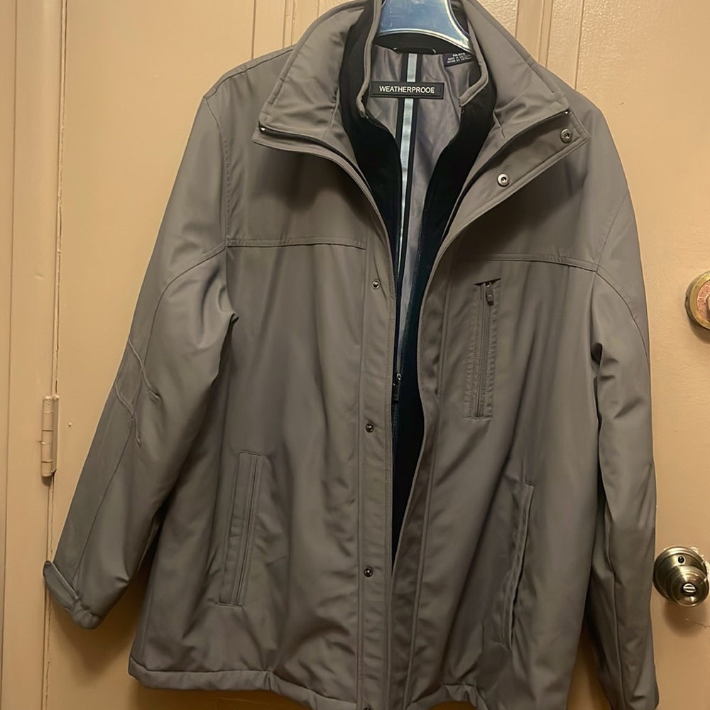 WARM weatherproof olive green/taupe  coat XXL